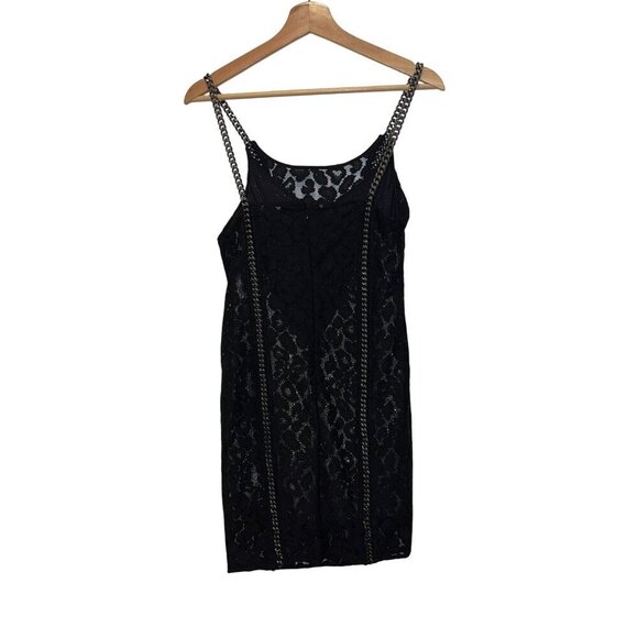 All saints Asha Dress Black Embellished Double Layered Sequin Chain Straps Size - Picture 3 of 9